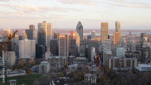 panorama of the city of montreal