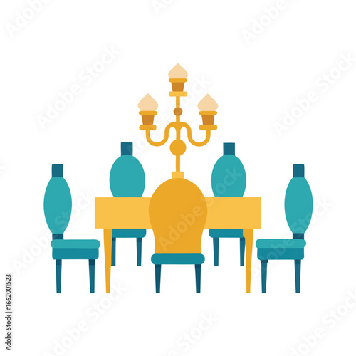 Elegant Dining Room with Upholstered Chairs and Chic Style
