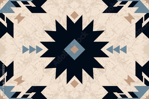 Navajo tribal vector pattern. Native American ornament. Ethnic Southwestern decor style. Boho geometric ornament. idea for blanket, rug, Woven carpet