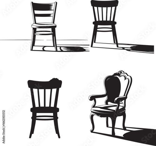 Empty Chair Silhouette Symbol