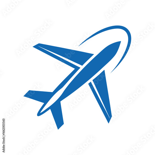 Plane Outline Travel Agency Logo Design