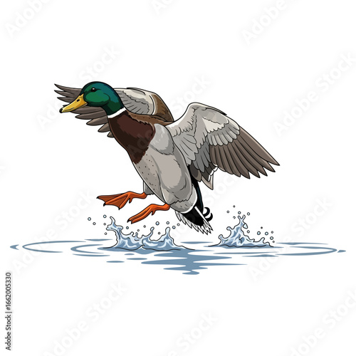 mallard duck hunting illustration logo vector image t shirt