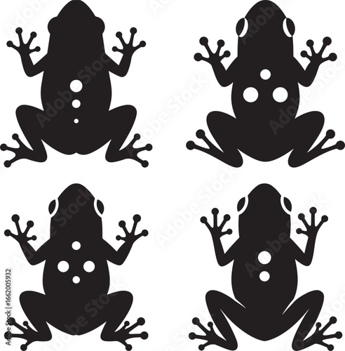 Three black silhouette do not disturb door hangers with hand icons isolated on white background