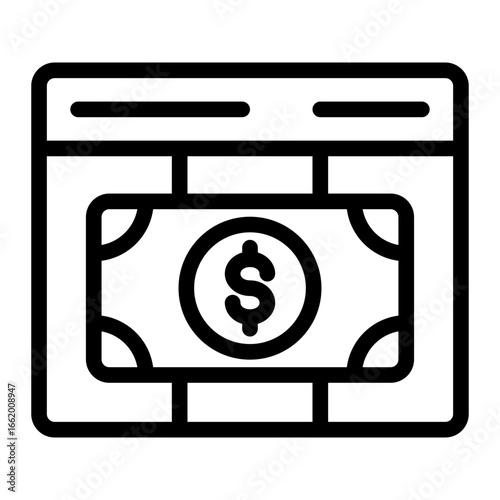 Business Liquidity Revenue Management icon from the Financial Projection icon collection (Outline Style)