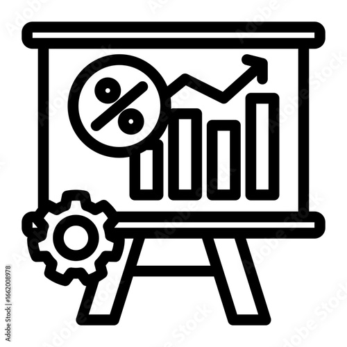 Performance Calculation Analysis Metric icon from the Financial Projection icon collection (Outline Style)