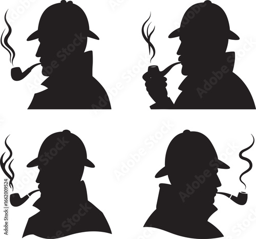 Three black tow truck silhouettes isolated on white background