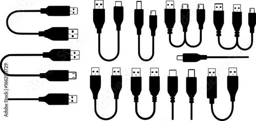 set of usb cables
