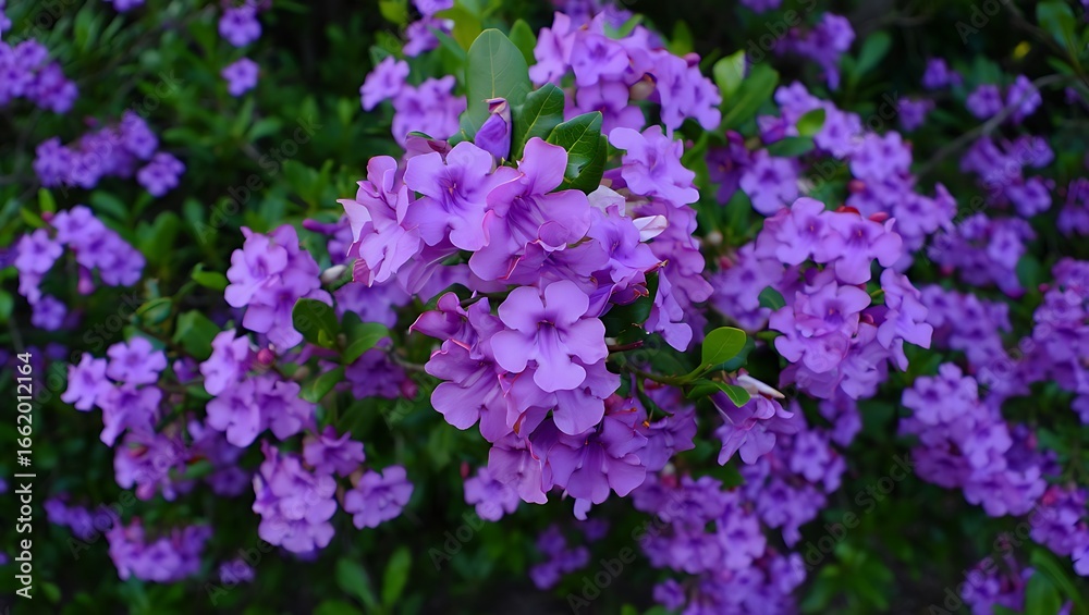 Fototapeta premium Trumpet-Shaped Purple Flowers