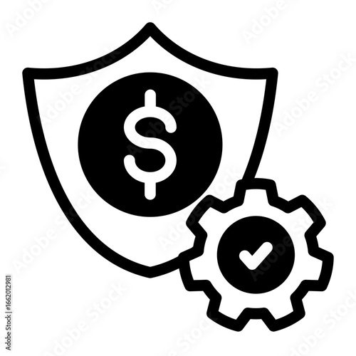 Financial Stability Protection Assessment icon from the Financial Projection icon collection (Mixed Style)