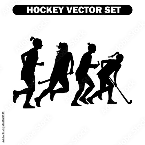 vector silhouettes of people with guns