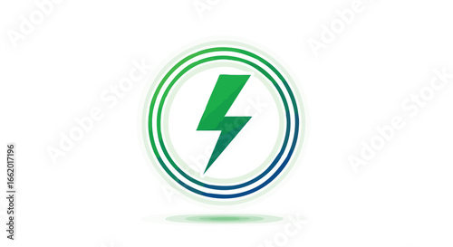 Contemporary energy symbol with gradient circle and lightning bolt, representing sustainable power innovation and eco-friendly electrical solutions Free Download Contemporary energy symbol with gradient circle and lightning bolt, representing sustainable power innovation and eco-friendly electrical solutions - GFXLoad