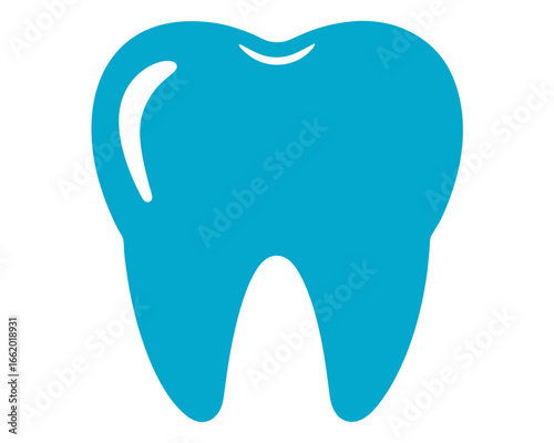 Clean Teeth Icon Dental Health and Hygiene Concept on a White Background