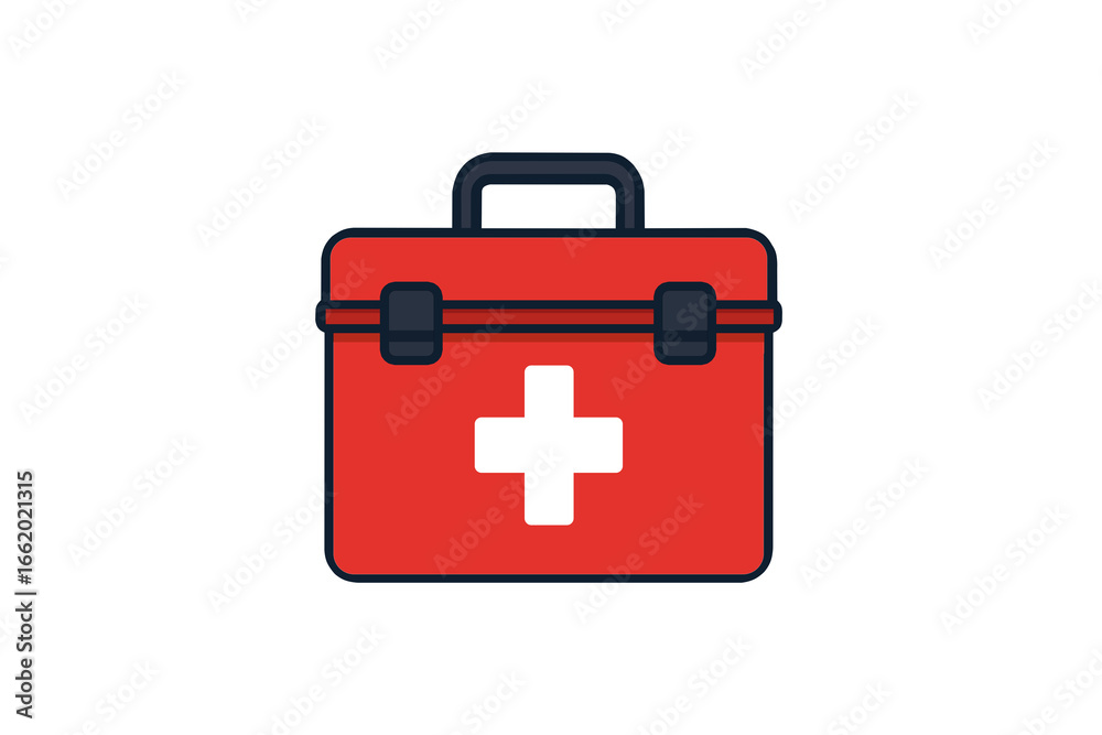 Obraz premium vector emergency aid box