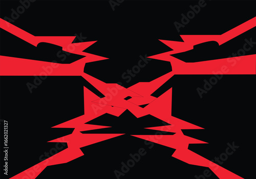Fractured Velocity An Abstract Composition of Dynamic Jagged Lines and Geometric Disruption