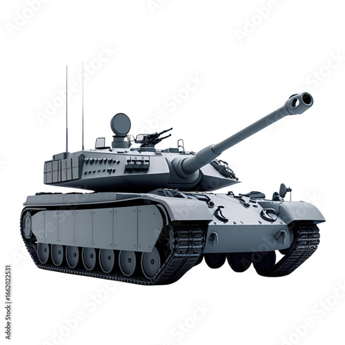 Tanks, transparent background, powerful combat machines