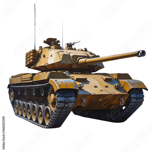 Tanks, transparent background, powerful combat machines
