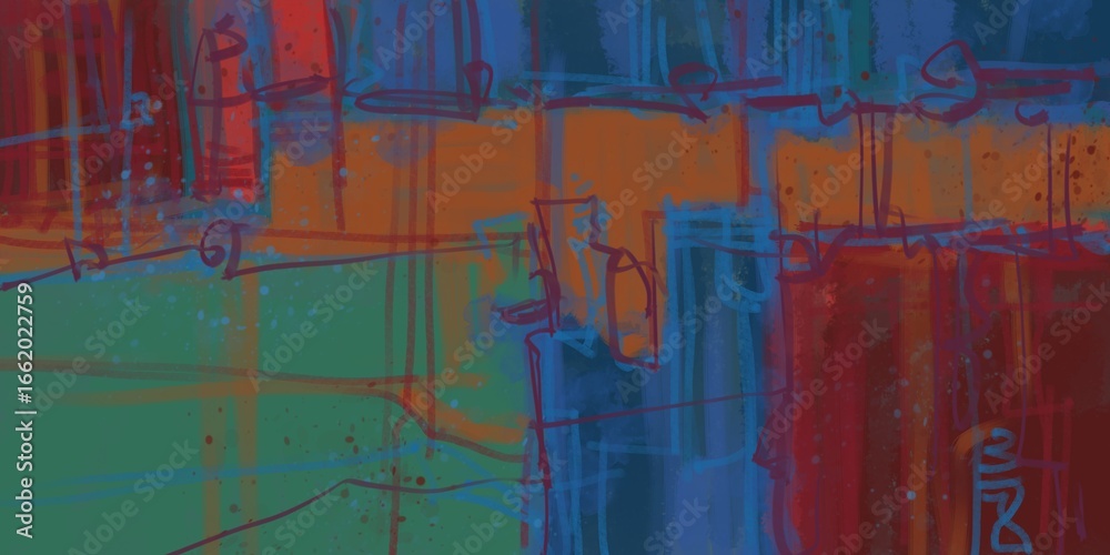 Fototapeta premium Abstract image for printing. Picture for modern interiors. The picture is painted by hand on a tablet.