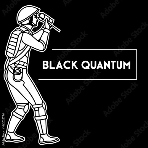 Black Quantum: Realistic Qubit Vector Design"Bold and striking; fits a modern, sleek aesthetic.