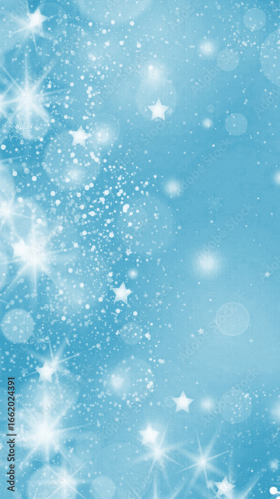 Sparkling blue background with bokeh and stars Sparkling blue background with bokeh and stars