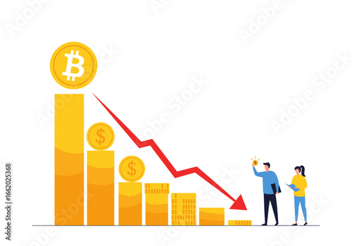 Financial downturn and economic recession impacting cryptocurrency markets and global business growth strategies