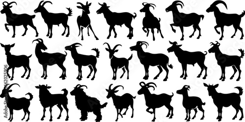 Black Goat Silhouette Collection