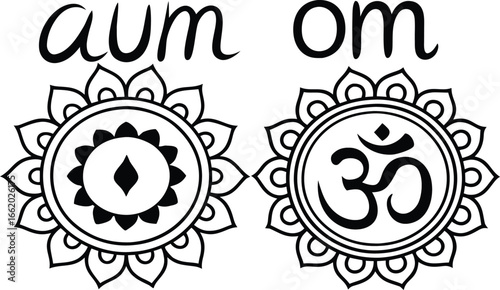 Aum Om Mandala Om Symbol hindu