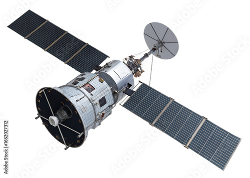 Advanced Space Telescope Orbiting Earth with Solar Panels and Antenna for Scientific Research and Exploration of the Universe