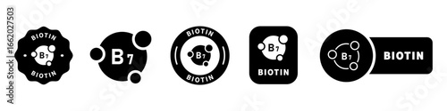 Biotin supplement vector stamps for product properties information.