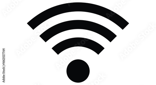 Iconic wi-fi symbol representing wireless connectivity and digital network signal strength strength vector