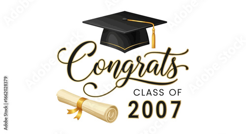 Celebrating the graduating class of 2007 with academic achievements banner