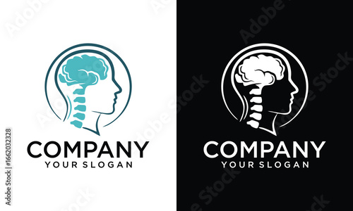 Creative Neurosurgery Brain Logo design vector template
