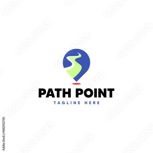 Path road logo design template