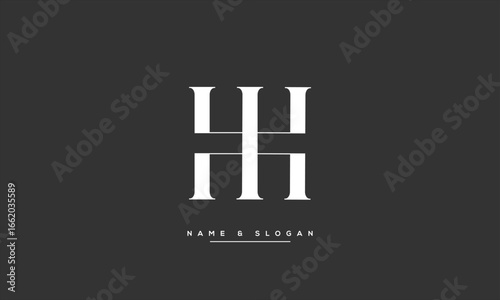 HH, HH Abstract Letters Logo Monogram
