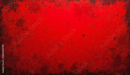 Grunge Red Background with Black Splatter Texture Horror or Abstract Backdrop