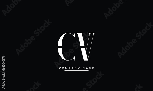 CV, VC, C, V Abstract Letters Logo Monogram