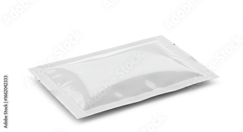 Blank White Sachet Packaging Mockup for Food, Cosmetic, Medicine