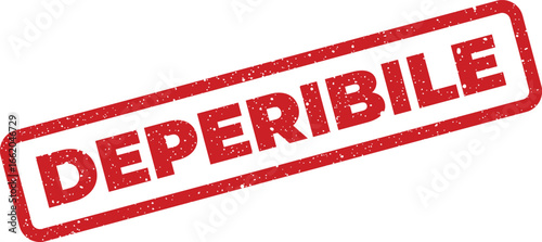 Grungestyle DEPERIBILE rubber stamp effect Italian word for perishable, food label