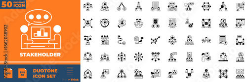 Collection of Stakeholder duotone icons