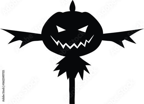 arrow shaped jack o lantern silhouette vector Halloween