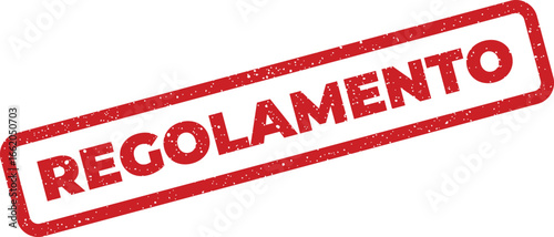 illustration of a regulatory red stamp with a worn texture for documents