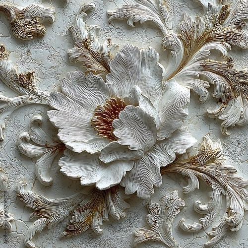 Stunning magnolia floral design with swirls high resolution picture