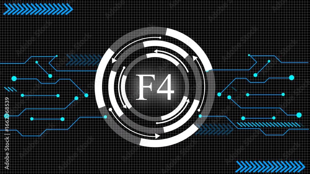 custom made wallpaper toronto digitalGlowing Technology Circle Ring With Digital Light Effects, Surrounding An F4-Style Computer Icon. The Circular Ring Emits Neon Energy Patterns, Symbolizing Speed, Performance, And Advanced Computing.