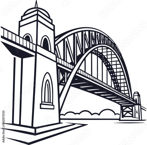 vector illustration of a bridge