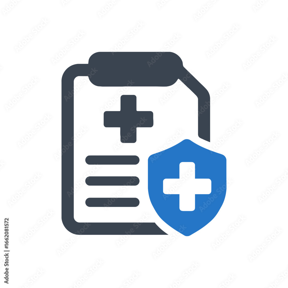 Fototapeta premium Medical Records Security Icon