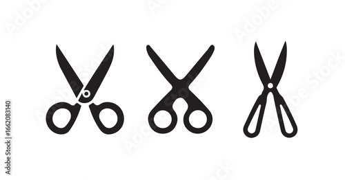 Scissors silhouette icon, Scissor sign, Flat icon style, Hair cutting scissor vector silhouette, vector illustration eps 10.