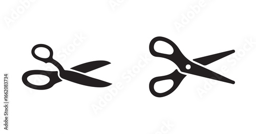 Set of vintage scissor icon, cutting tool vector, scissor silhouette, vector illustration EPS 10.
