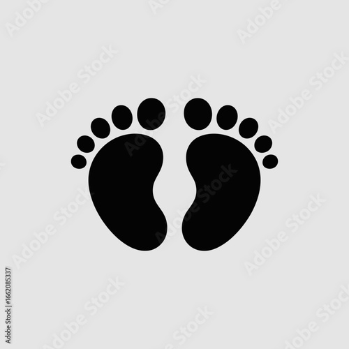 footprint on white background