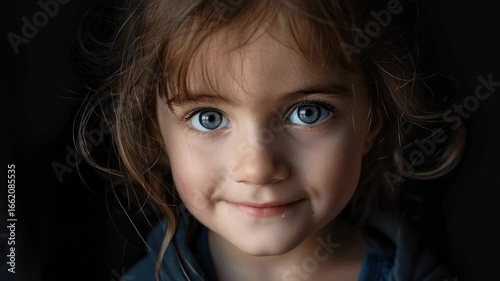  young child with bright blue eyes, suitable for various uses such as illustrations, storytelling