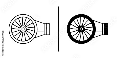 Cartwheel Illustration: An artistic rendering presents two cartwheels, each meticulously crafted, offering a glimpse into the world of design and detail with a clean and distinct style.