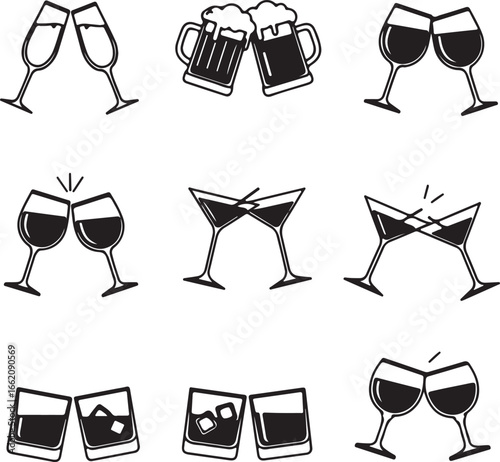 Clinking Glasses Celebration Toast champagne wine